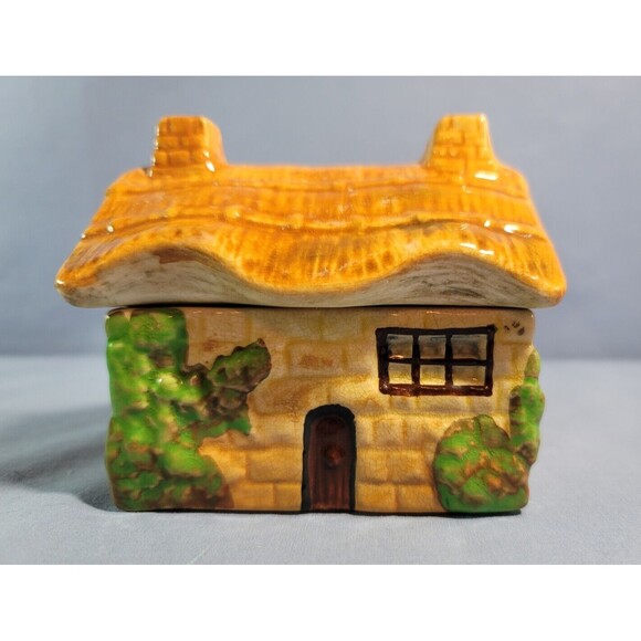 Cottage Butter Dish Beswick Pottery Pot Jam Preserve Marmalade VTG Hand Painted - Picture 3 of 8